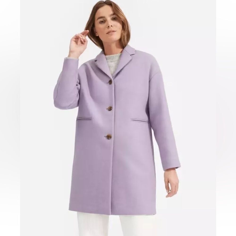 NWT Everlane Cocoon Wool blend Coat in Lavender / Purple - Picture 5 of 13